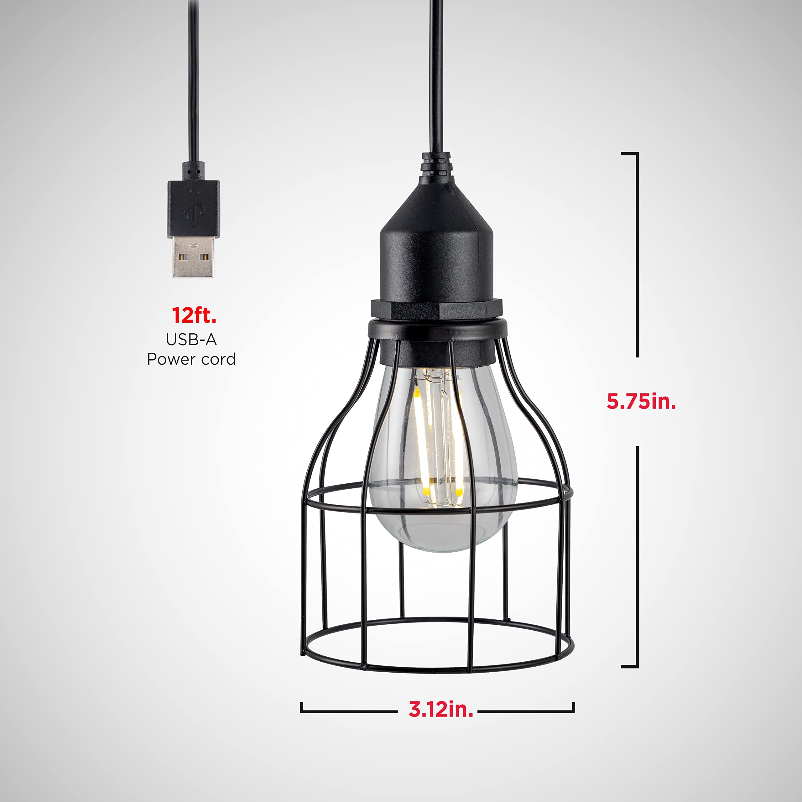 Amazon.co.jp : UltraPro USB LEDペンダントライト ケージ付き 吊り